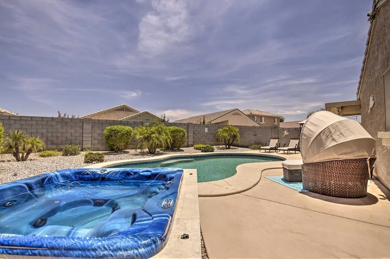 Chic Goodyear Desert Beach House With Hot Tub